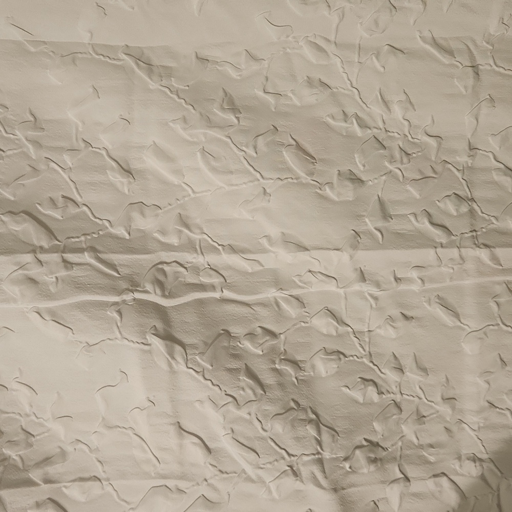 White leaf embossed shower curtain